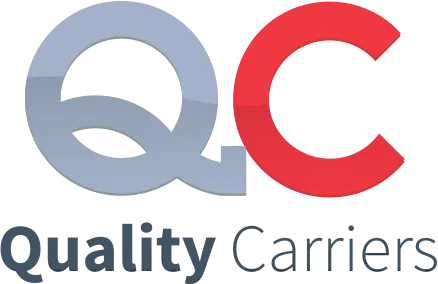 The Quality Carriers logo, featuring stylized 'QC' initials in blue and red next to the full company name.