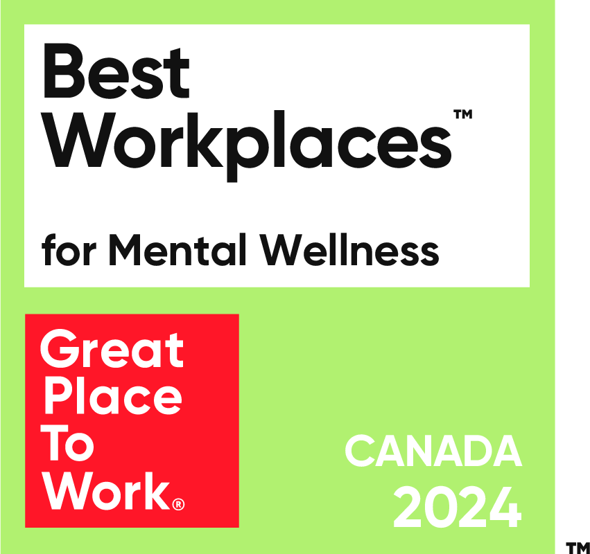 Best Workplaces for Mental Wellness Canada 2024 badge from Great Place to Work.