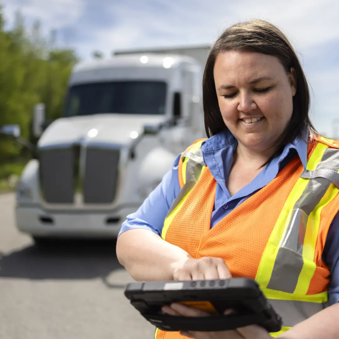 Driver using ISAAC Scan with intuitive scanning workflow on a tablet